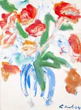 Antonio Helio Cabral, Flores, 2004, óleo sobre tela
