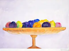 Composição com Frutas - da Série Oferendas by Guyer Salles, 2007, aquarela sobre papel, offered Nov 2020