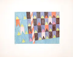 Bandeirinhas by Alfredo Volpi, serigrafia, offered Nov 2020