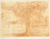 Francisco Rebolo, Paisagem, litogravura