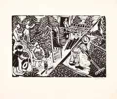 Colheita by Djanira da Motta e Silva, xilogravura, offered Nov 2020