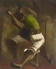 Capoeira by Clóvis Graciano, 1948, óleo sobre madeira, offered Nov 2020