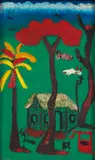 Casario com Árvores by José Antônio da Silva, 1982, óleo sobre tela, offered Nov 2020