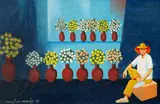Manezinho Araújo, Vendedor de Flores, 1976, óleo sobre tela