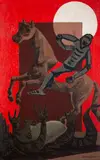 São Jorge by Clóvis Graciano, 1974, óleo sobre tela, offered Nov 2020
