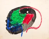 Abstrato by Manabu Mabe, óleo diluído sobre cartão, offered Nov 2020