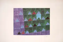Bandeirinhas by Alfredo Volpi, serigrafia, offered Nov 2020
