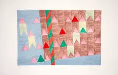 Bandeirinhas e Mastro by Alfredo Volpi, serigrafia, offered Nov 2020