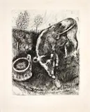 Marc Chagall, La Grenouille Qui Se Vent Fire Aussi Grosse Que Le Boeuf