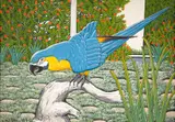 Arara Azul by Agostinho Batista de Freitas, 1991, óleo sobre tela, offered Nov 2020