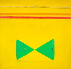 Engate Amarelo by Emmanuel Nassar, 2000, técnica mista sobre tela, offered Nov 2020