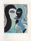 Di Cavalcanti, Figura em Azul, 1973, serigrafia