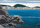 Praia das Astúrias by Agostinho Batista de Freitas, 1988, óleo sobre tela, offered Nov 2020