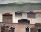 Barcos by Arcangelo Ianelli, 1958, óleo sobre tela, offered Nov 2020