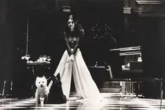 Mulher com Dois Cães by Tuca Reinés, Foto pb sobre papel, offered Oct 2020