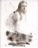 André Passos, Retrato de Menina, 2000, Foto pb sobre papel