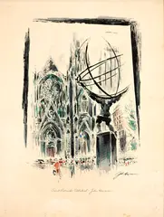 John Haymson, Saint Patrick‘s Cathedral, técnica mista sobre papel