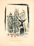 John Haymson, Saint Patrick‘s Cathedral, técnica mista sobre papel