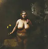 Jan Saudek, Obese Woman Holding a Can of Coca-Cola