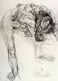 Antonio Vitor, Camisa em Gilse, 1995, Pastel seco negro sobre papel