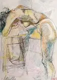 Antonio Vitor, Mulher Luz em Gilse, 1995, Pastel e carvão sobre papel