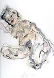 Antonio Vitor, Anotação de Silvana, 2000, Pastel e carvão sobre papel