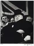 Carl Mydans, Prime Minister Winston Churchill at Biggles Wade England, 1955, Foto pb em gelatina e prata sobre papel