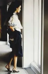 Denis Piel, Girl Standing in front of Window, 1989, Foto cor sobre papel
