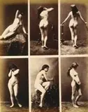 A. Calavas, Etude de Nus - Academias Fotográficas, Foto pb (albumina) sobre papel