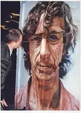 Homem olhando porta em exposição by Denise Andrade, 2002, Foto cor sobre papel, offered Sep 2020
