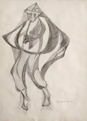 Sem Título by Clóvis Graciano, 1972, grafite sobre papel, offered Sep 2020