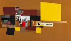 Sem Título by Silvio Oppenheim, 2000, acrílica, colagem e caneta hidrográfica sobre tela, offered Sep 2020