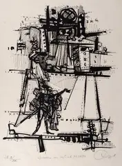 Darel Valença Lins, Episódio em Vertical Nº 3473, 1973, litogravura