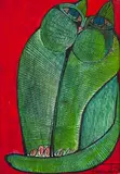 Gato Verde by Aldemir Martins, 1967, acrílica sobre tela, offered Sep 2020