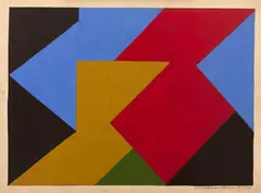 Estrutura 11 by Arnaldo Ferrari, 1968, látex sobre cartolina, offered Sep 2020