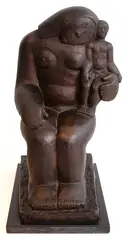 Maternidade by Júlio Guerra, 1942, escultura em bronze, offered Aug 2020