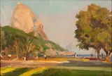 Angelo Cannone, Pão de Açúcar, 1952, óleo sobre madeira