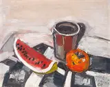 Mario Zanini, Natureza Morta, 1968, óleo sobre placa