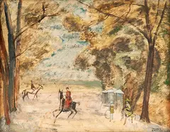 Paisagem by Mario Zanini, óleo sobre placa, offered Aug 2020