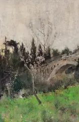 Paisagem com Ipê by Cacciaro, aquarela sobre papel, offered Aug 2020