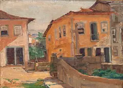 Ouro Preto by Edgar Parreiras, óleo sobre madeira, offered Aug 2020