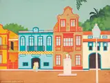 Manezinho Araújo, Largo do Boticário, 1965, óleo sobre tela