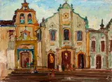 Yvonne Visconti, Igreja, óleo sobre placa