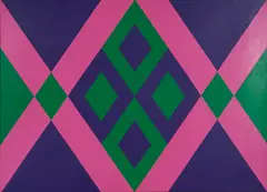 Valdeir Maciel, Abstrato Geométrico, 1980, óleo sobre tela