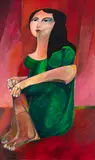 Mulher by Aldemir Martins, 1974, acrílica sobre tela, offered Aug 2020