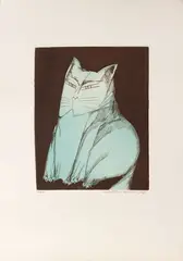 Gato by Aldemir Martins, 1981, serigrafia, offered Jul 2020