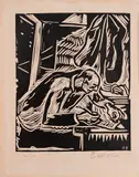 Aldo Bonadei, Sem Título, xilogravura