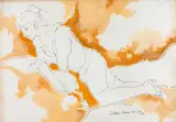 Italo Cencini, Figura Feminina, 1997, técnica mista sobre papel