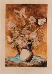Clóvis Graciano, Jarro Com Flores, 1942, monotipia