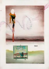 Sem Título by Ubirajara Ribeiro, 2001, técnica mista sobre papel, offered Jun 2020